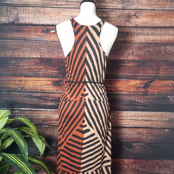 Ann Taylor LOFT Small Petite SP Rope Belted Maxi Dress Racerback Bohemian - Picture 3 of 8